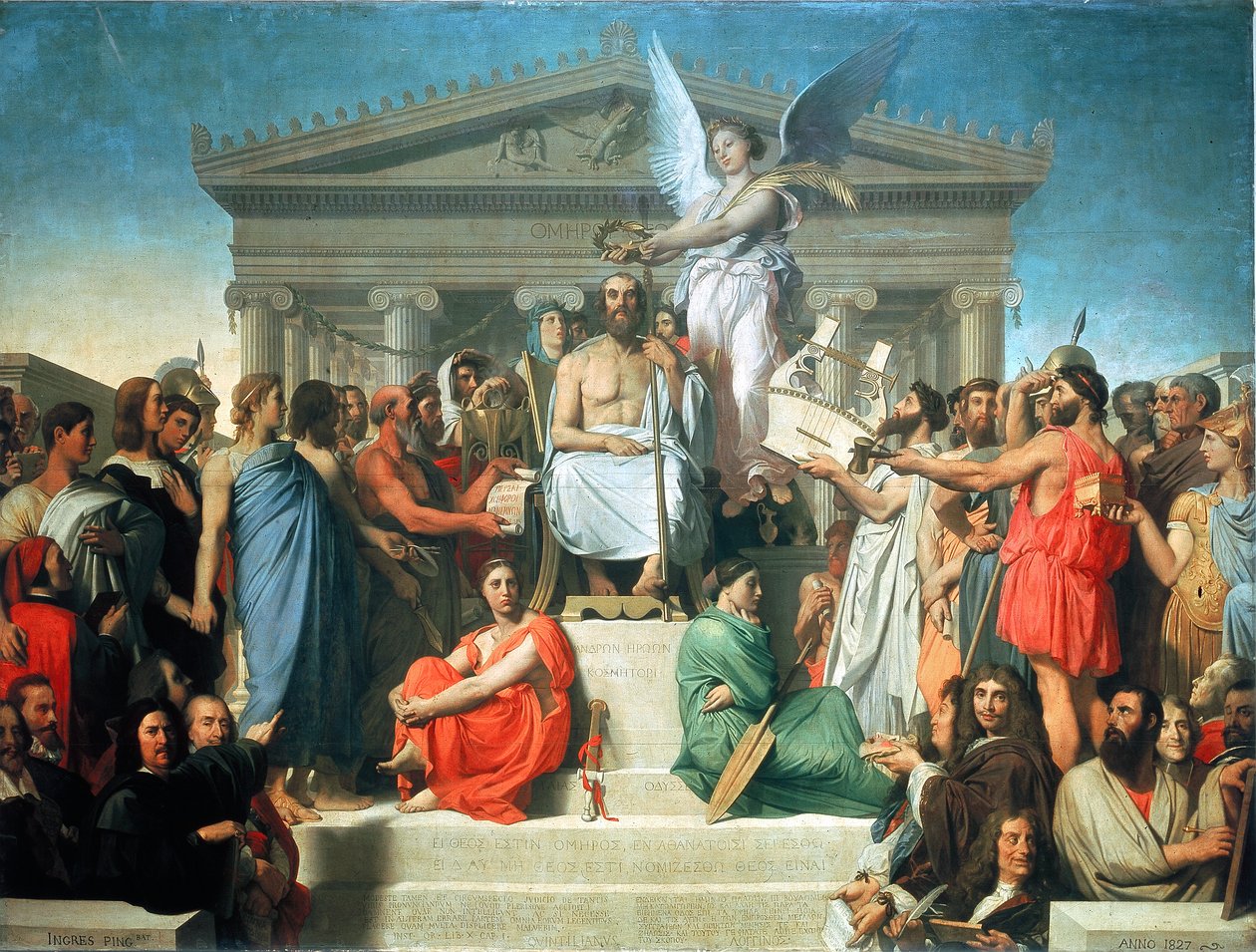 La apoteosis de Homero, 1827 de Jean Auguste Dominique Ingres