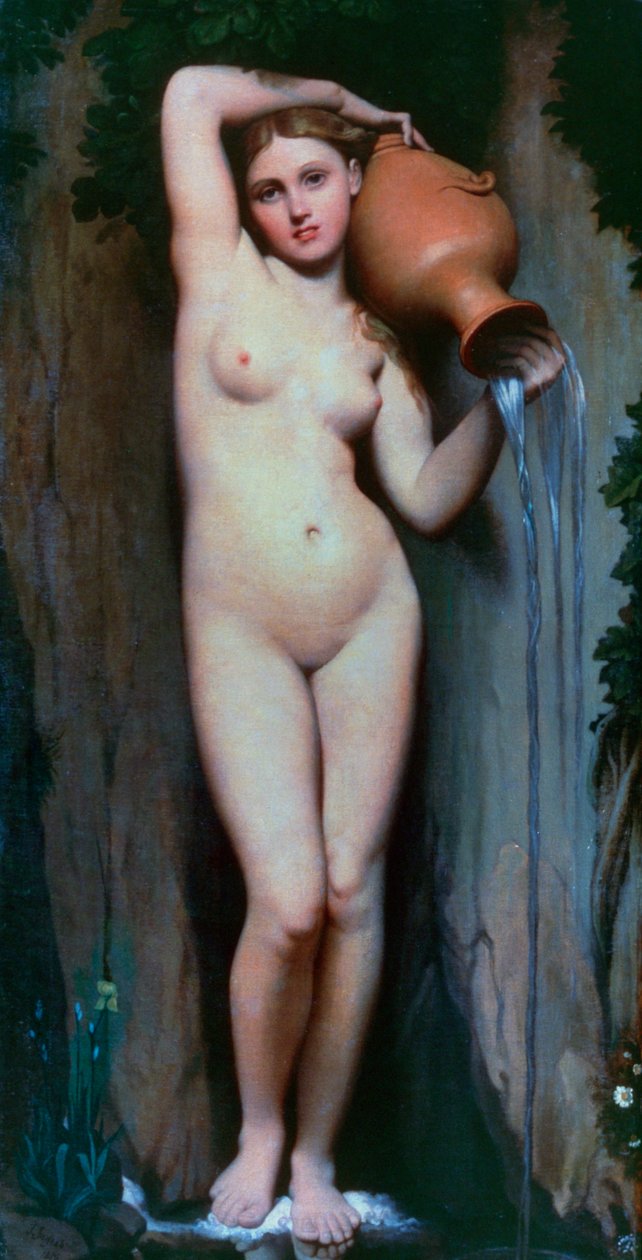 La fuente, 1856 de Jean Auguste Dominique Ingres