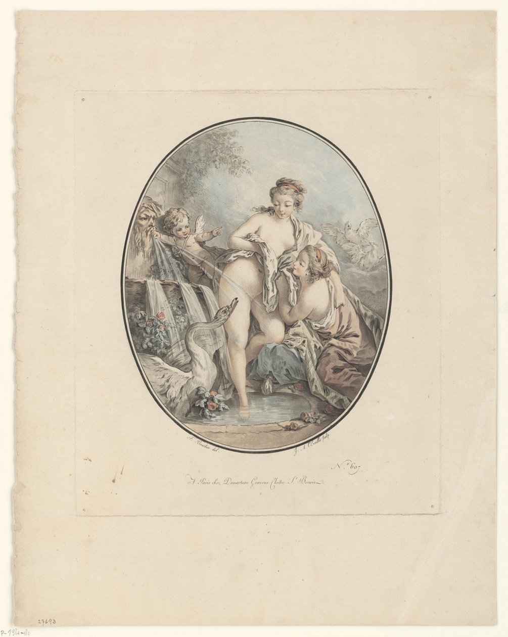 leda y el cisne de Jean Augustin Léveillé