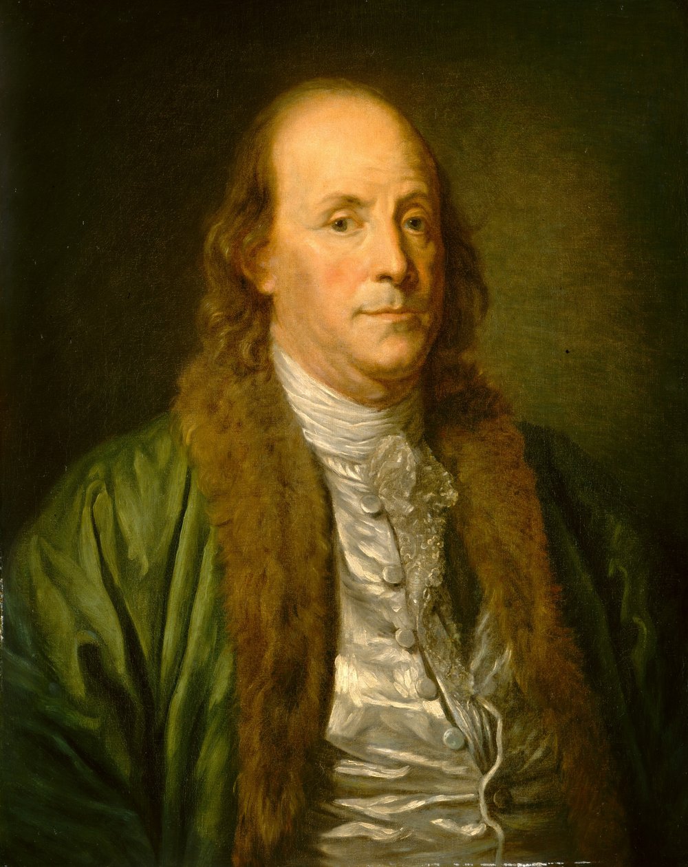 Benjamín Franklin (óleo sobre lienzo) de Jean Baptiste (after) Greuze