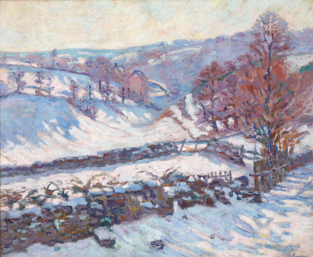 Paisaje nevado en Crozant de Jean Baptiste Armand Guillaumin
