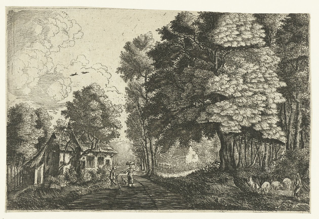 Pastor en un borde del bosque de Jean Baptiste Bonnecroy