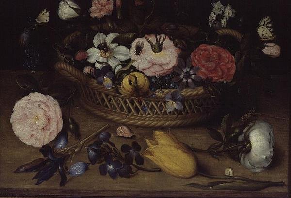 Cesta con flores de Jean Baptiste Bosschaert