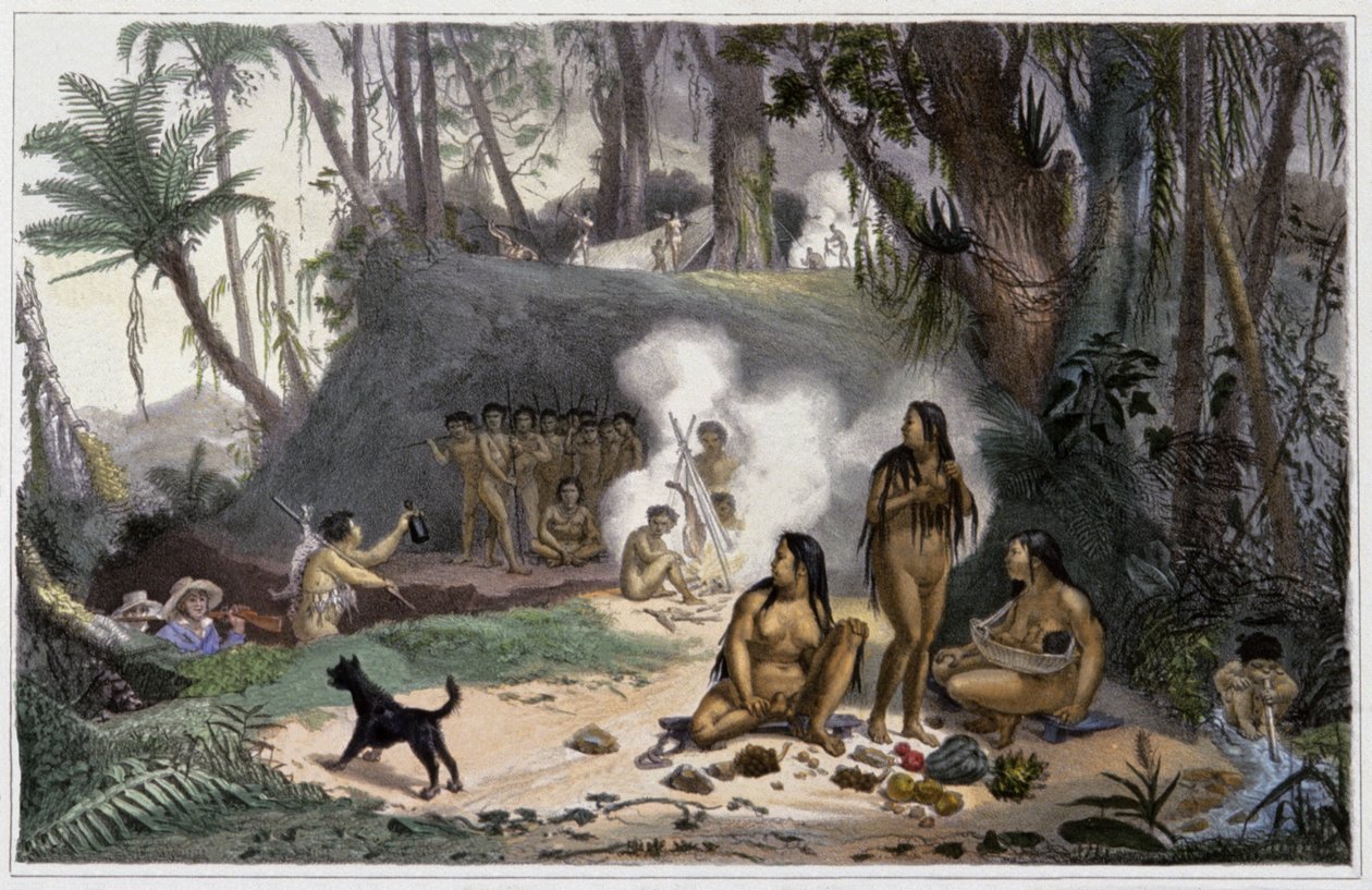 Indios en Brasil de Jean Baptiste Debret