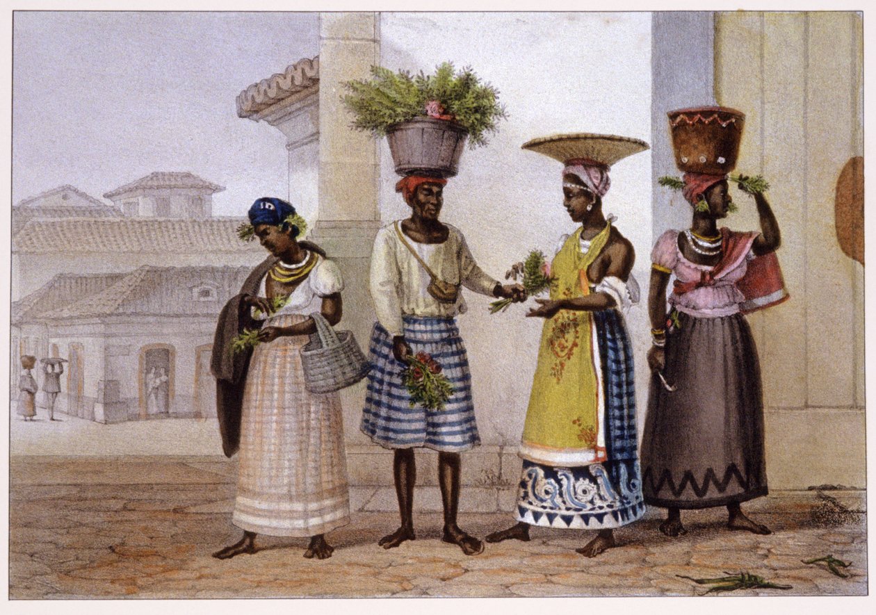 Vendedores de hierba. 1839 (litografía) de Jean Baptiste Debret