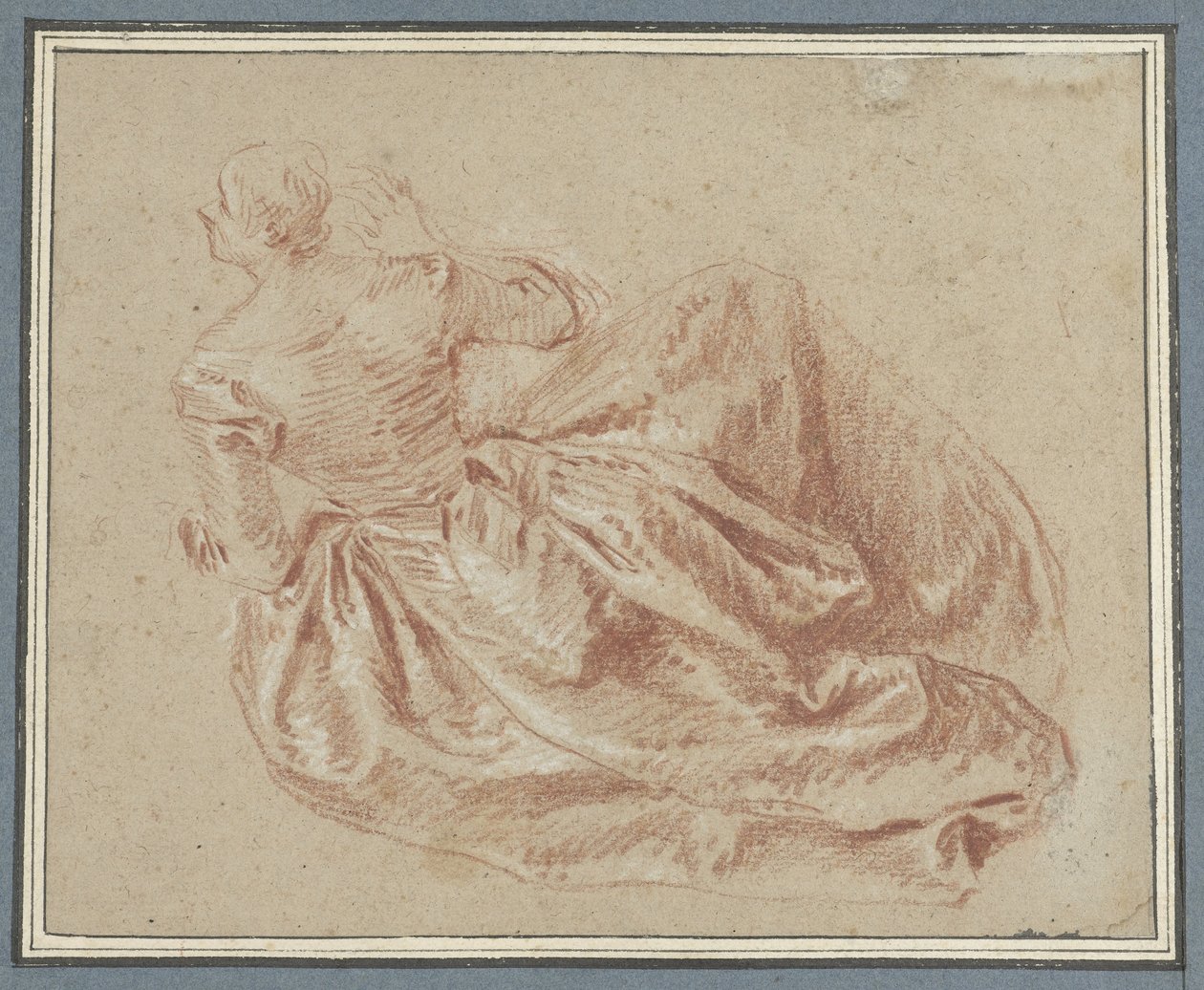 Señora sentada en el suelo de Jean Baptiste François Pater