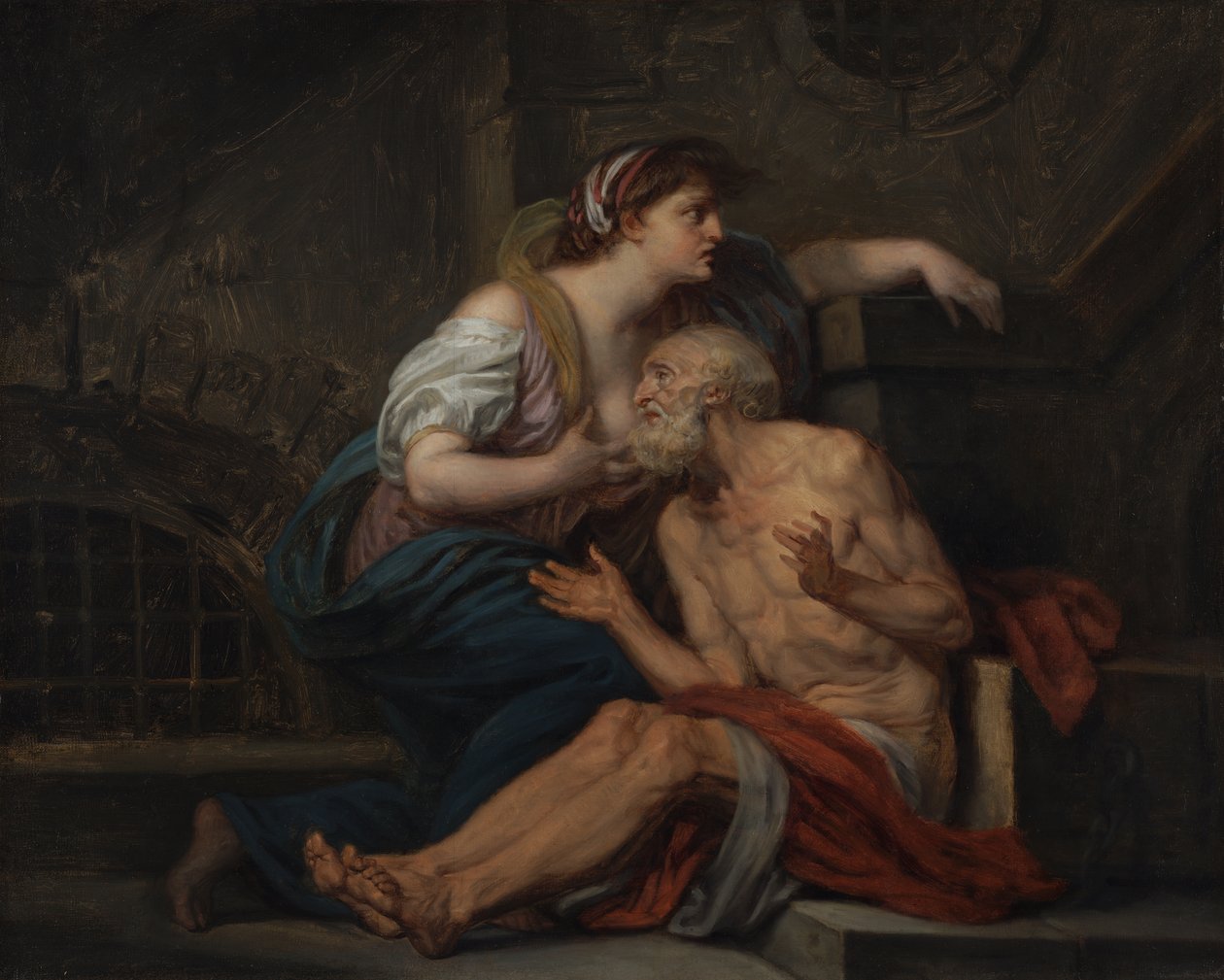 Cimón y Pero: "Caridad romana" de Jean Baptiste Greuze