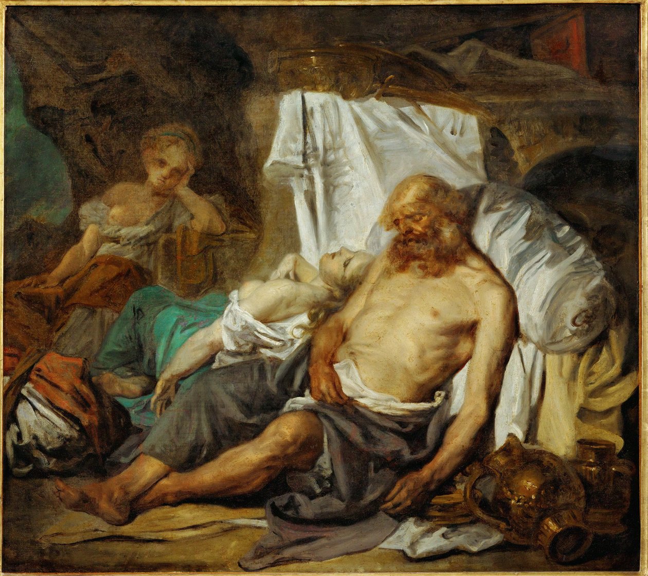 Lot y sus hijas ... de Jean Baptiste Greuze