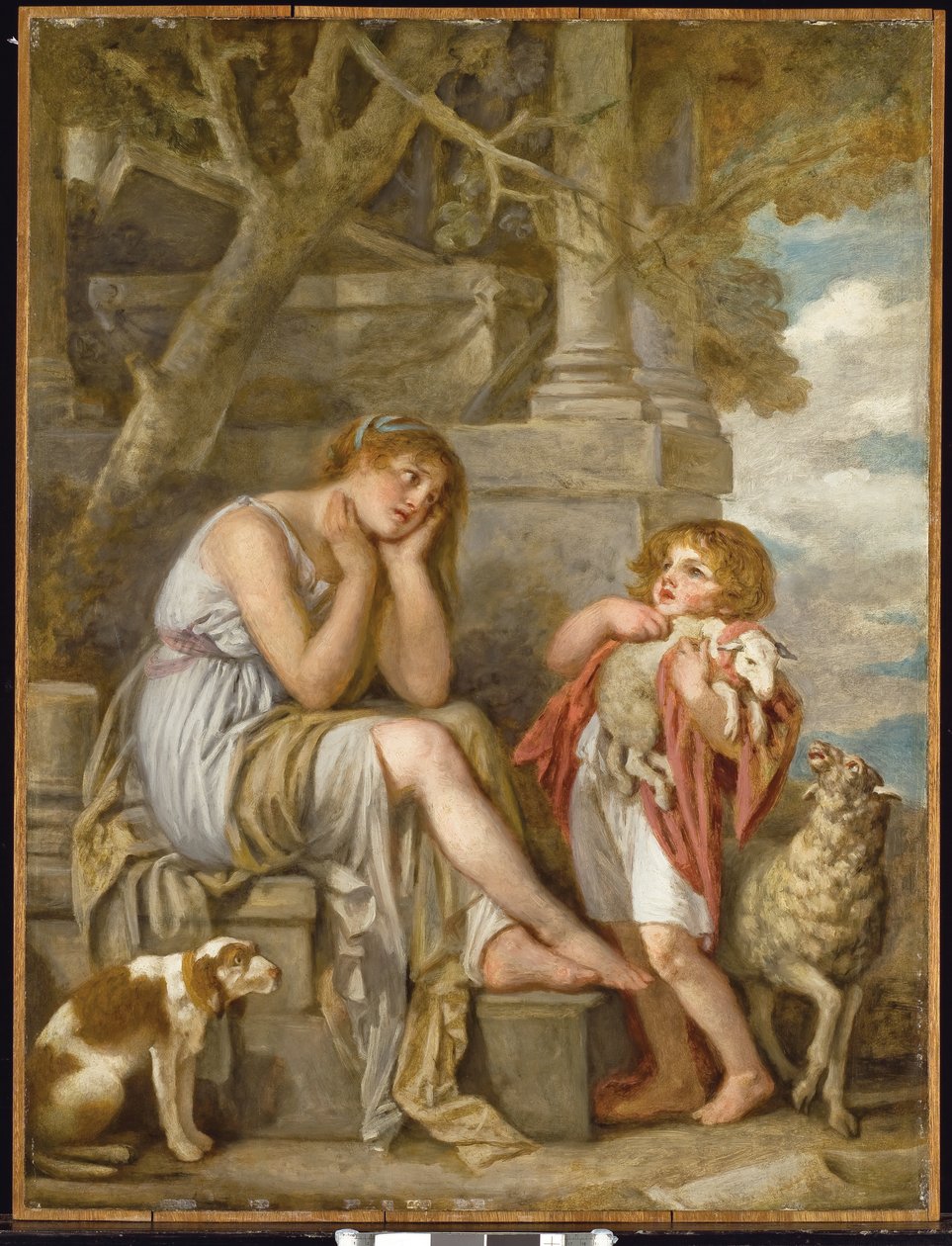 El querido cordero, 1780s de Jean Baptiste Greuze