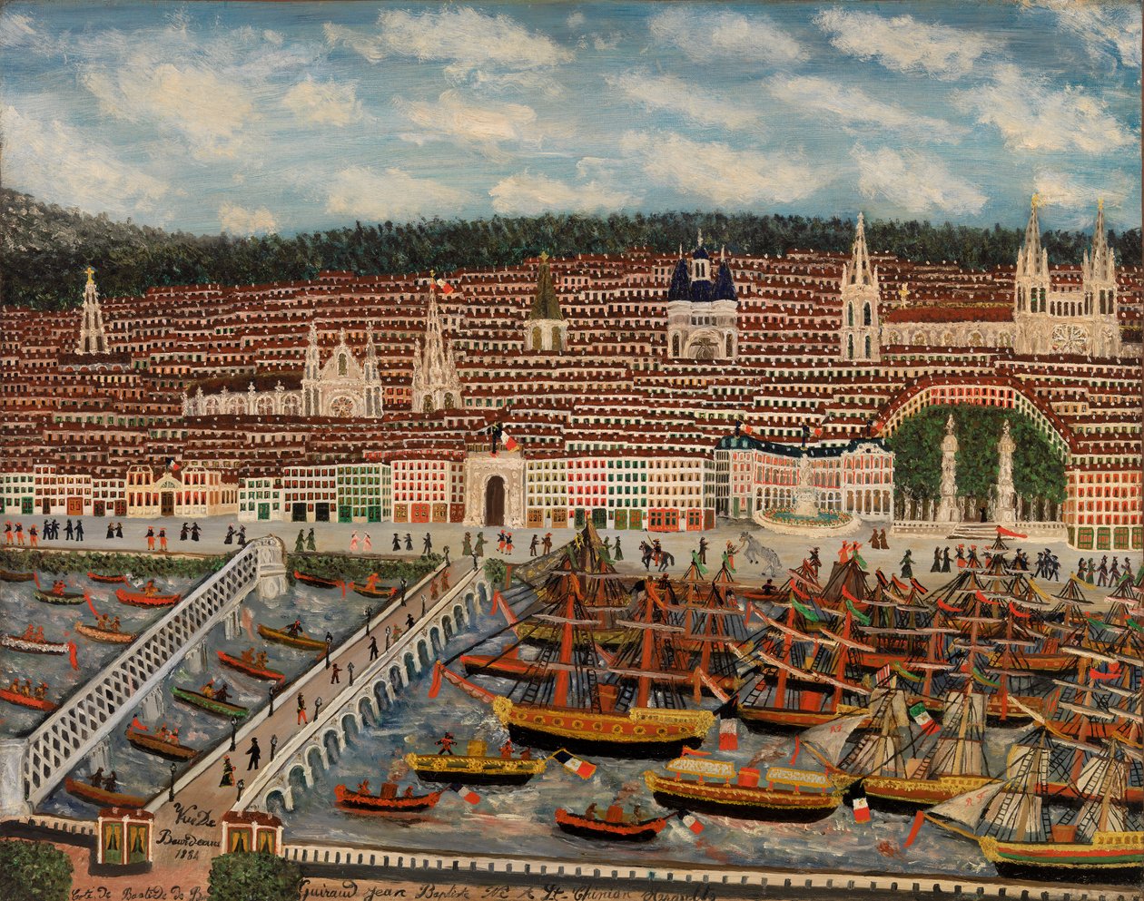 Vista de Burdeos, 1884 de Jean Baptiste Guiraud