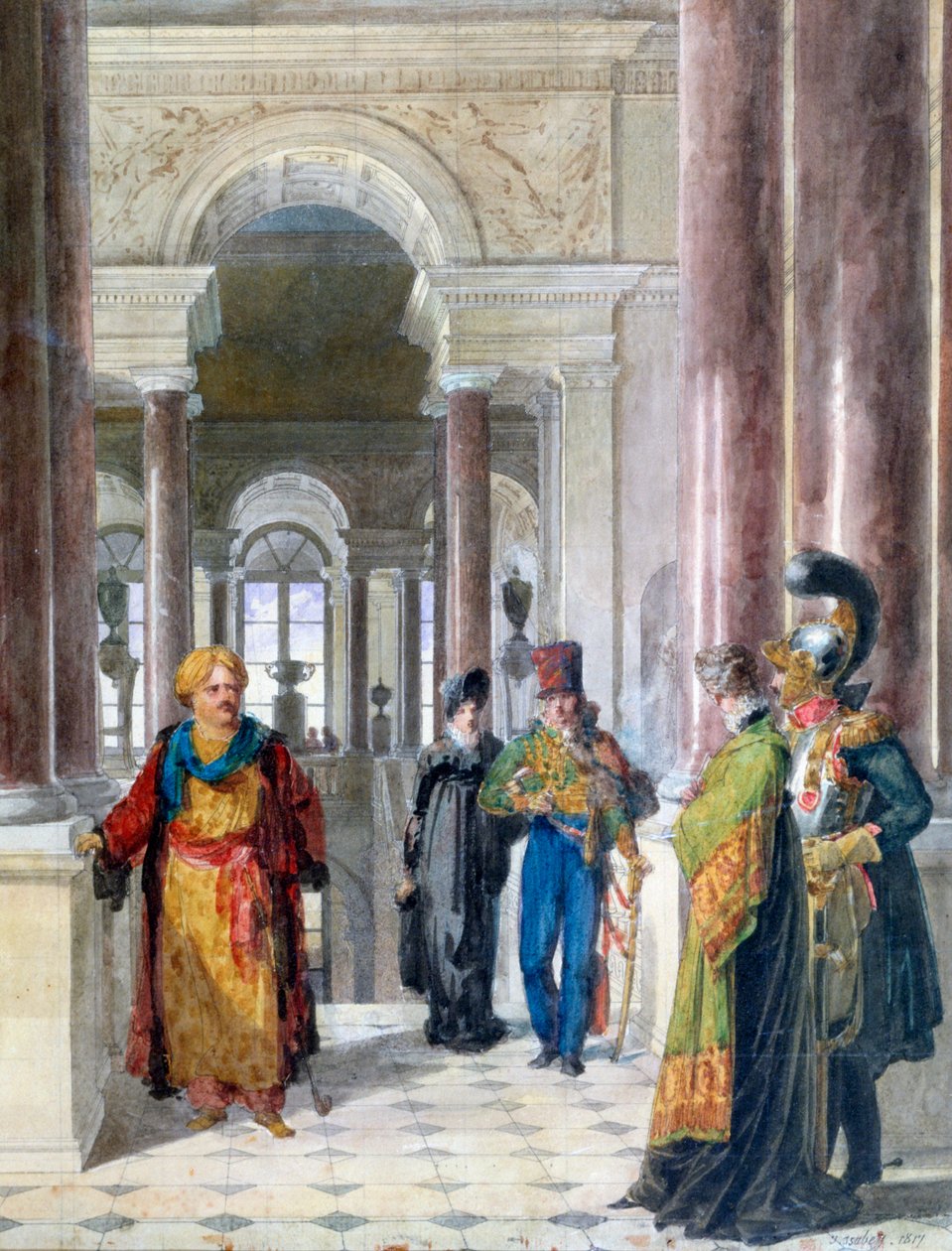 Explorando el Museo, 1817 de Jean Baptiste Isabey