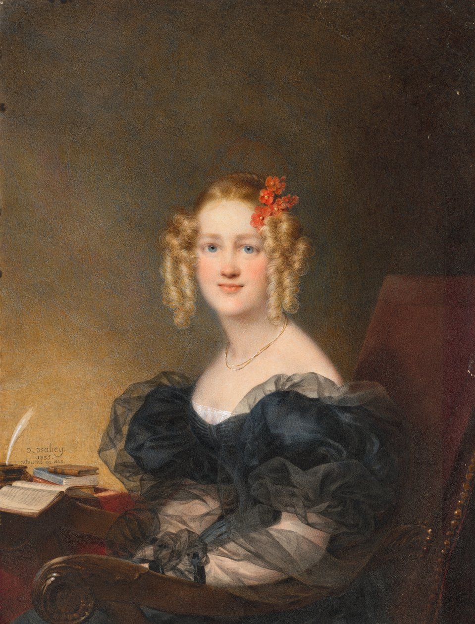 retrato de una mujer de Jean Baptiste Isabey