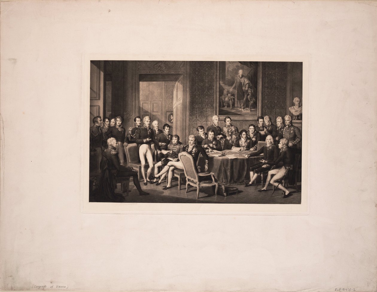 El Congreso de Viena, c. 1815 de Jean Baptiste Isabey