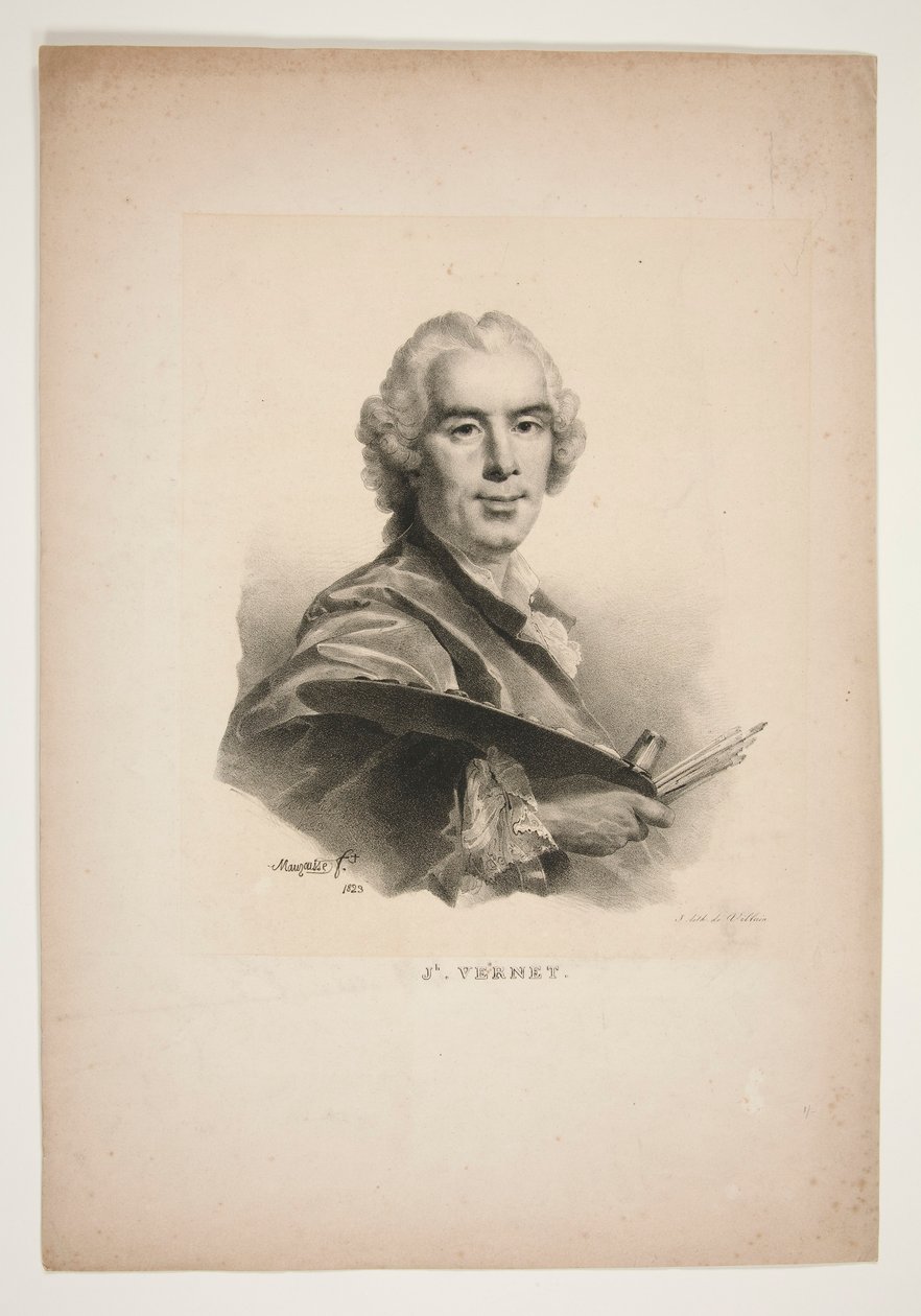 Retrato de José Vernet de Jean Baptiste Mauzaisse