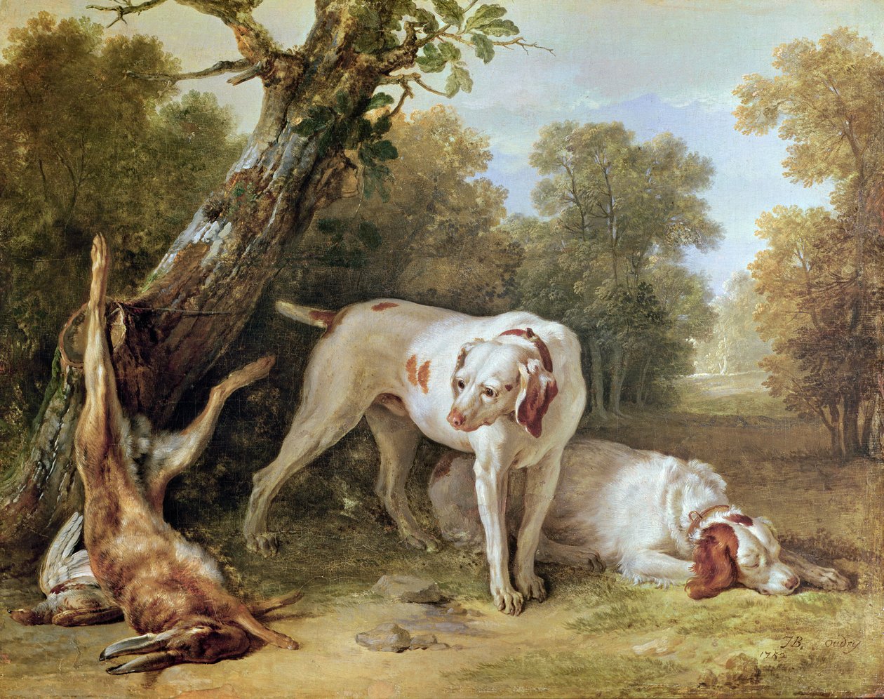 Perro y Liebre de Jean Baptiste Oudry