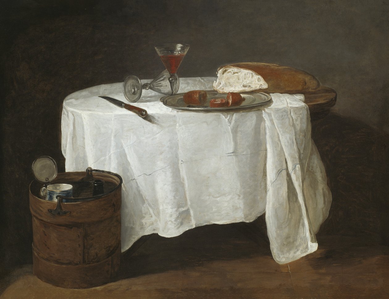 El mantel blanco de Jean Baptiste Simeon Chardin