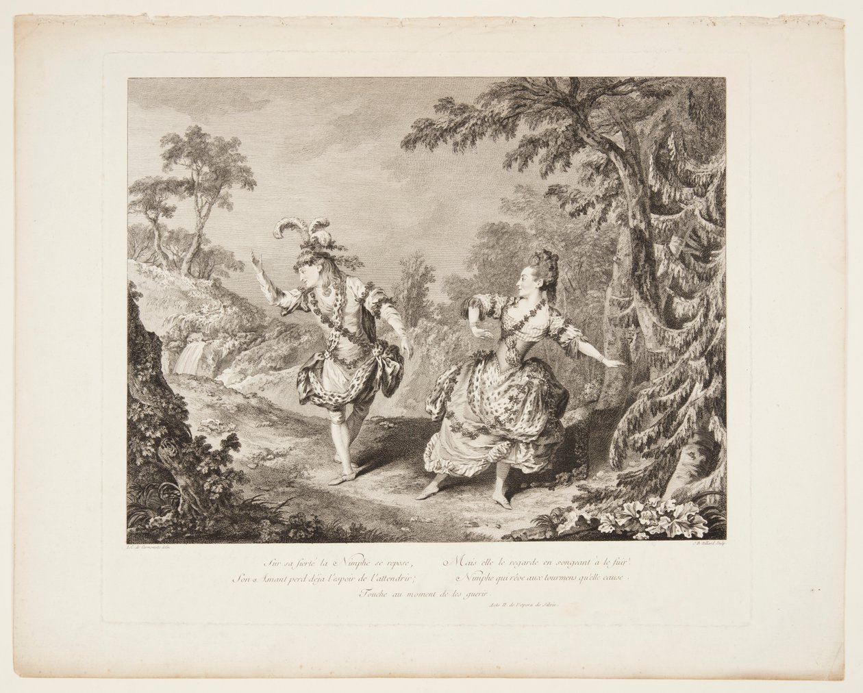 Escena de la ópera "Sylvie" de Jean Baptiste Tilliard