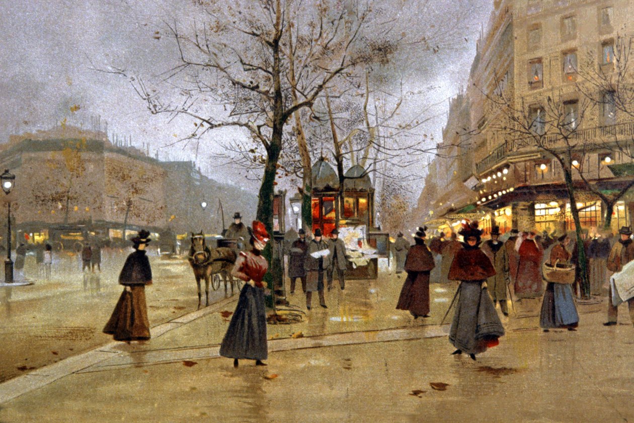 París, los grandes bulevares, c.1890 (pintura) de Jean Beraud