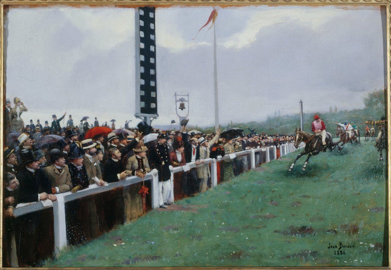 Carreras en Longchamp; la llegada de Jean Beraud