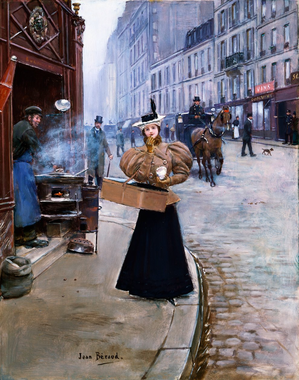 El Vendedor de Castañas Asadas de Jean Beraud