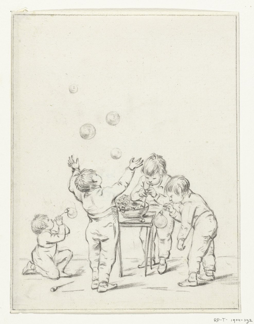 Niños que soplan burbujas de Jean Bernard