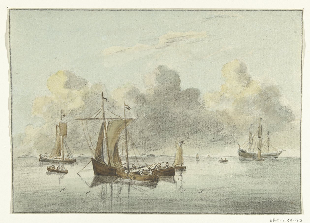 Barcos en aguas tranquilas de Jean Bernard