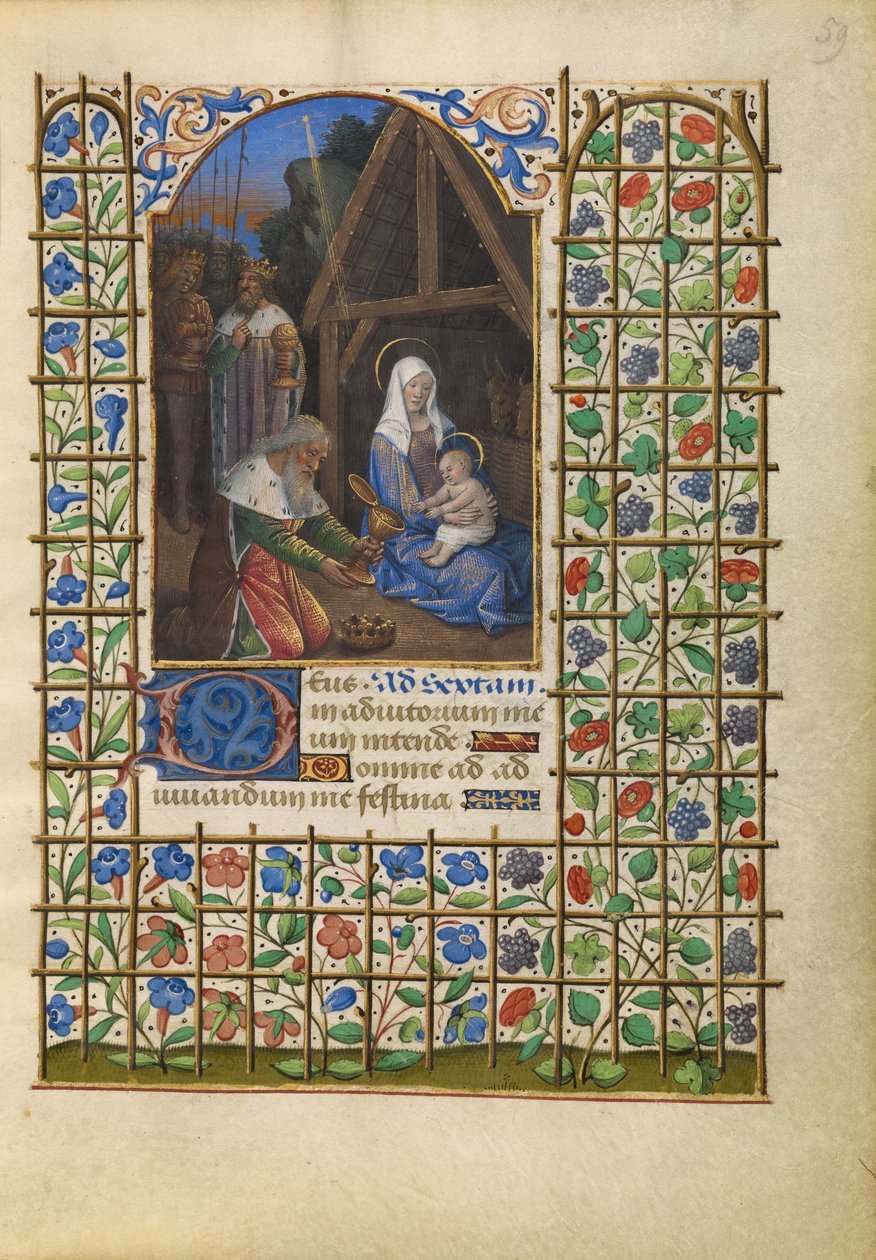 Adoración de los Reyes Magos de Jean Bourdichon