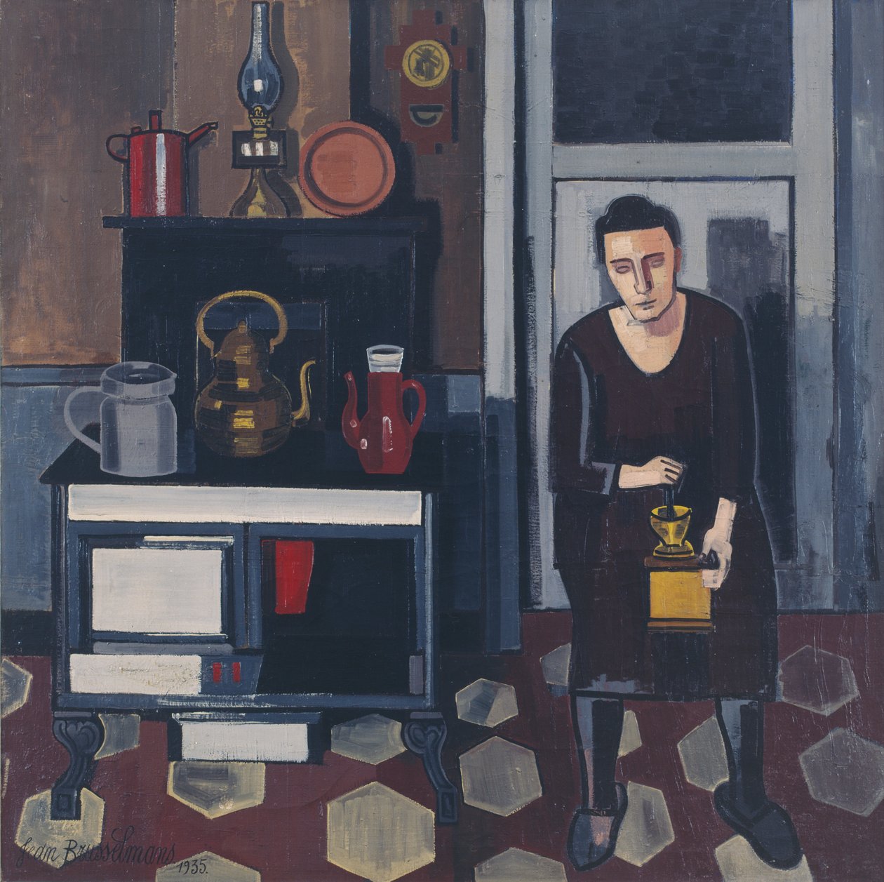 Mujer en la cocina de Jean Brusselmans