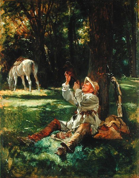Descanso de jinetes de Jean Charles Meissonier
