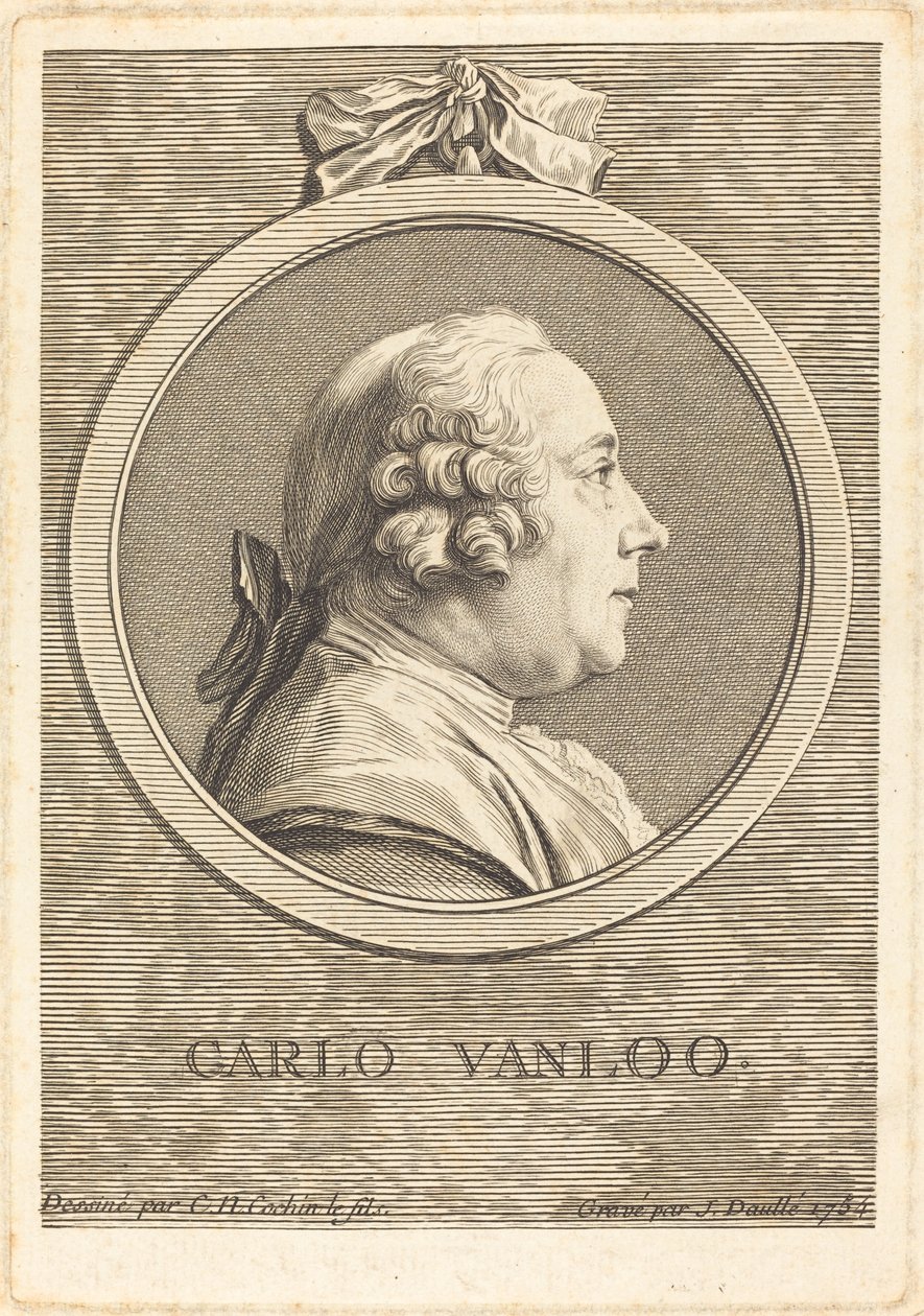 Carle Vanloo de Jean Daullé after Charles Nicolas Cochin II