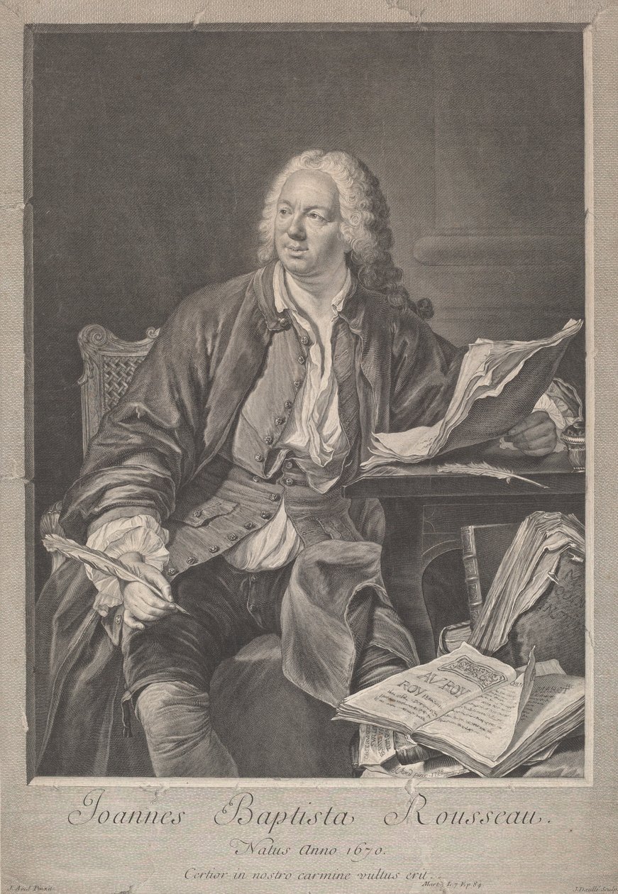 Jean-Baptiste Rousseau de Jean Daullé, after Jacques Andre Joseph Camelot Aved