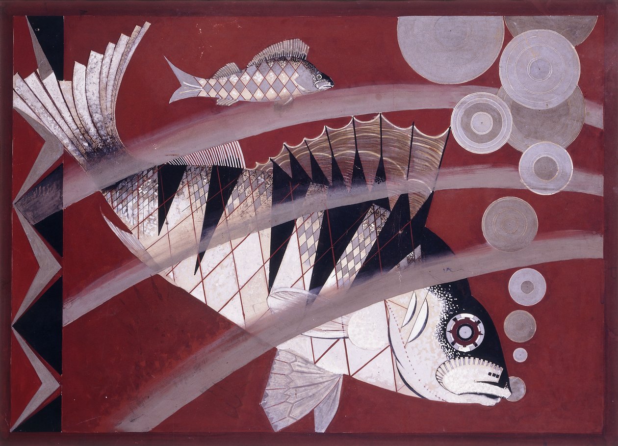 Peces, c.1925 de Jean Dunand
