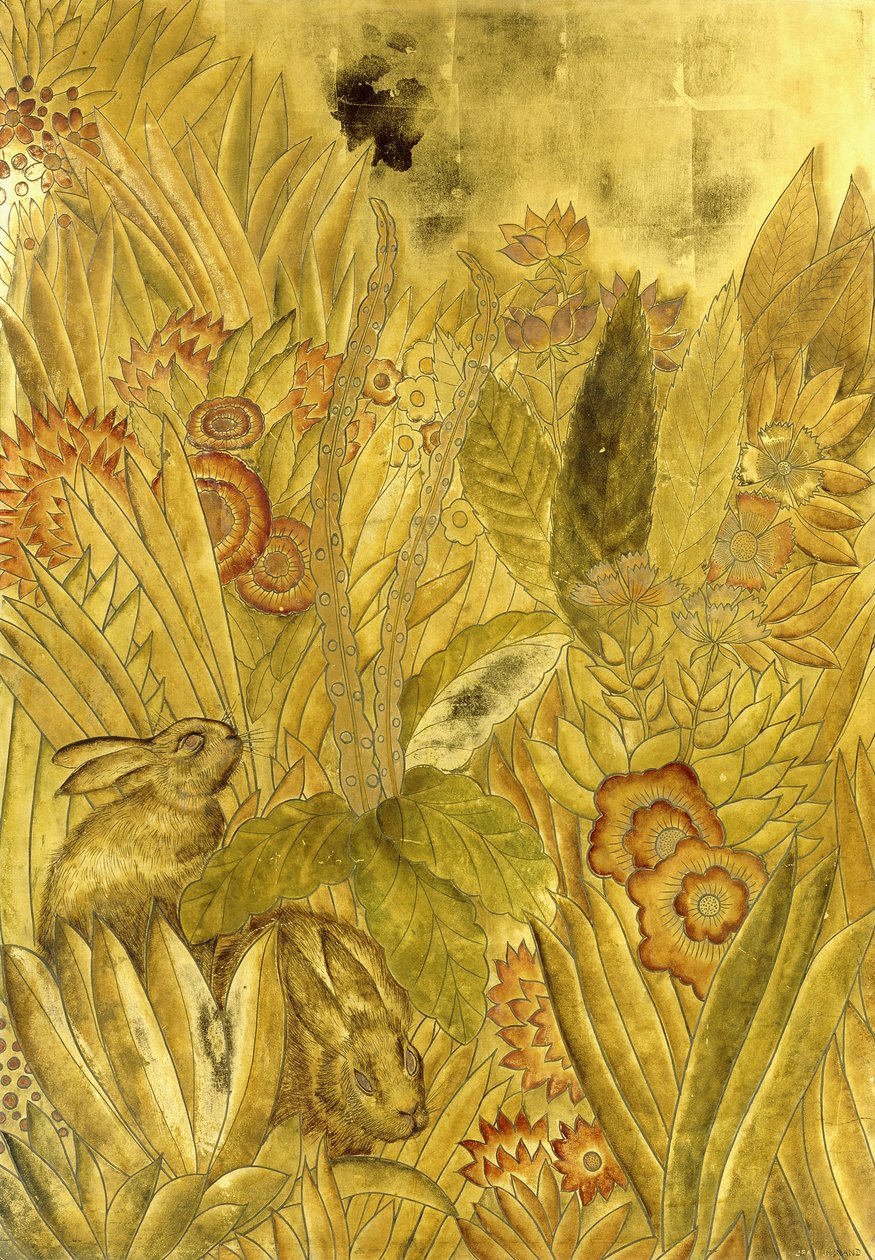 Conejos y flores; Lapins et Fleurs de Jean Dunand