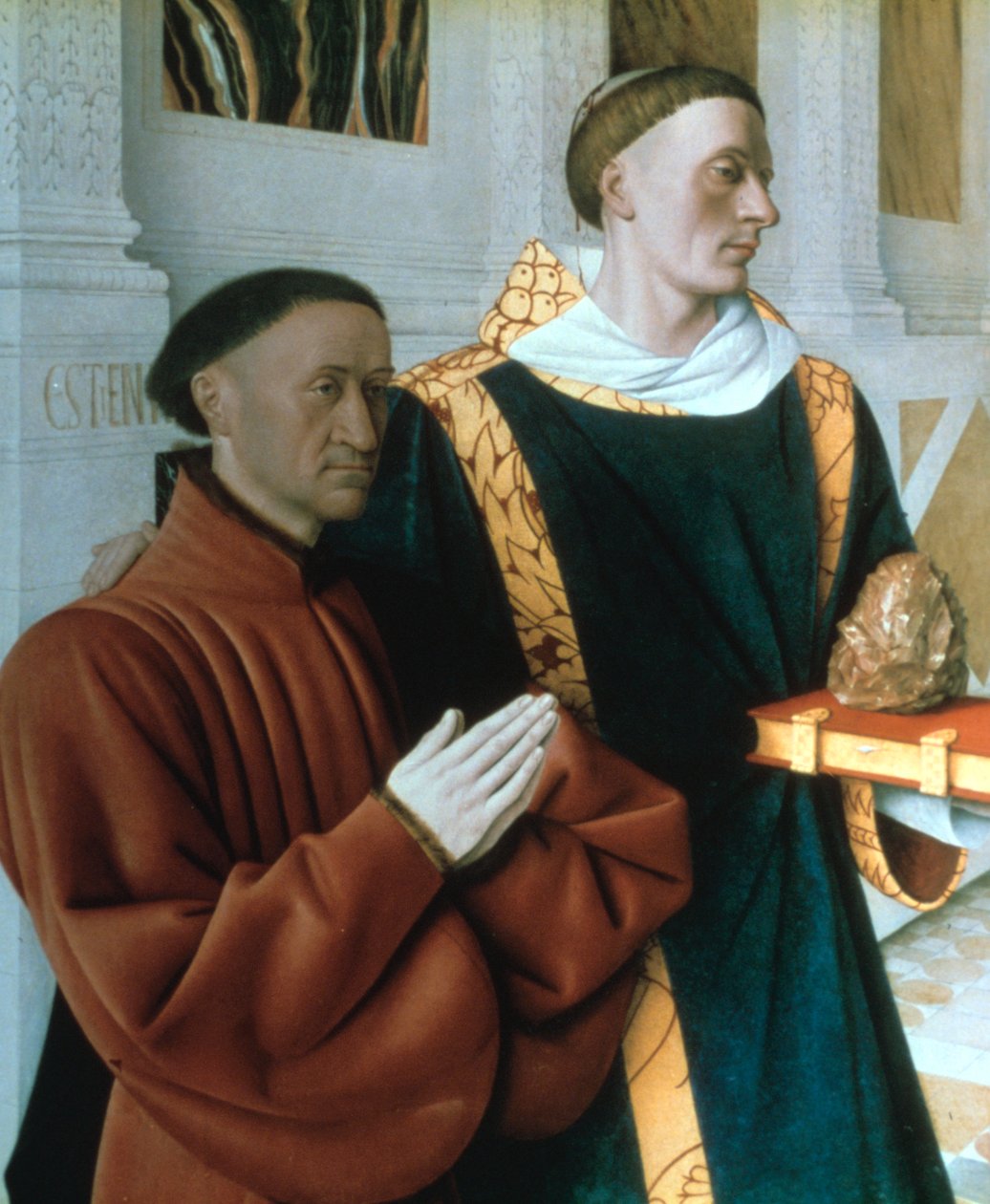 Etienne Chevalier y San Esteban, c1450 de Jean Fouquet