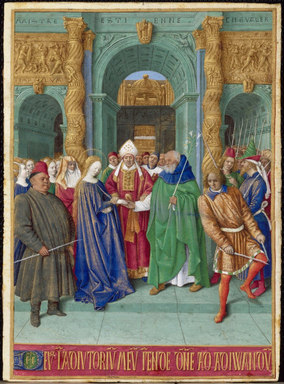 miniatura de las Horas de Étienne Chevalier de Jean Fouquet