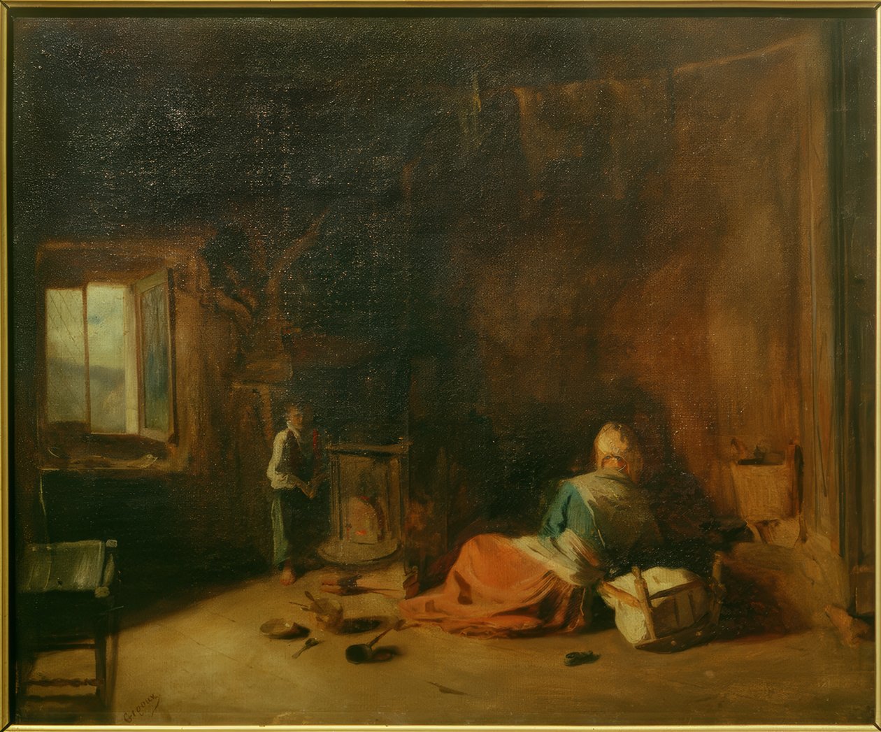 Interior campesino de Jean Francois Gigoux