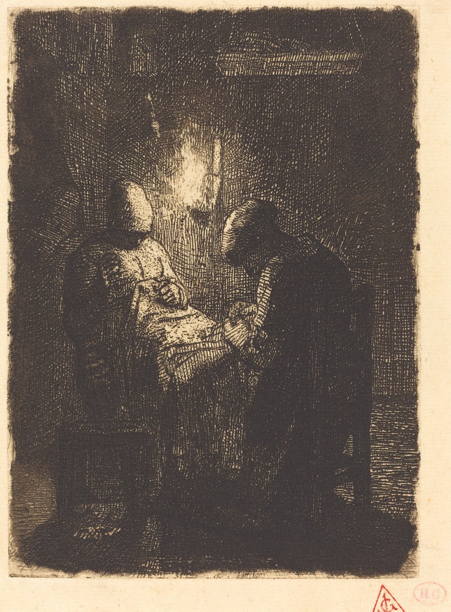 Tarde (La viellee) de Jean Francois Millet