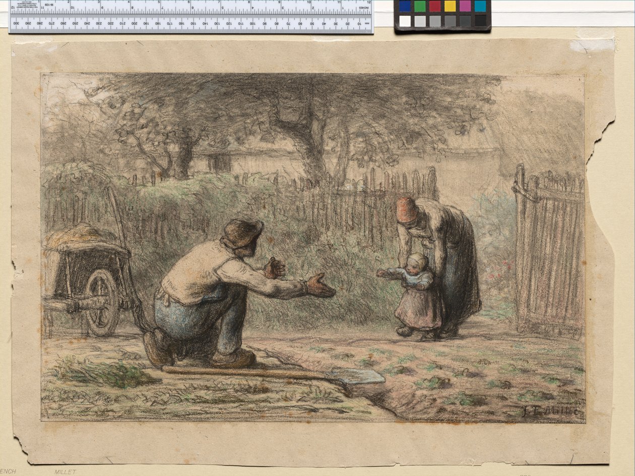 Primeros pasos, c.1858-66 de Jean Francois Millet