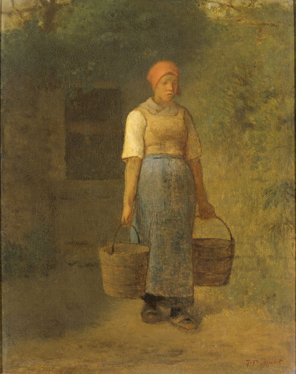 Niña llevando agua de Jean Francois Millet