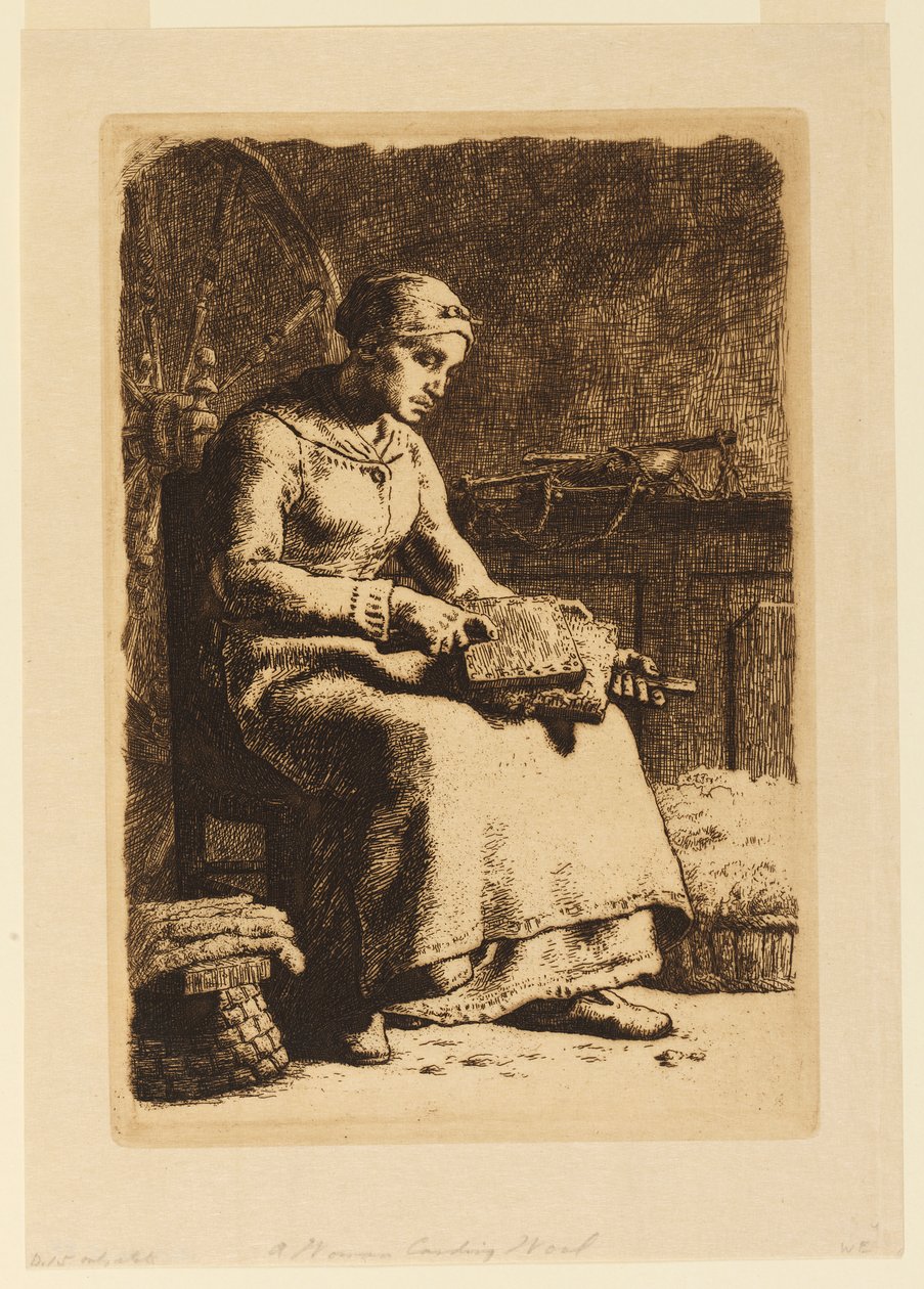 La cardadora de Jean Francois Millet