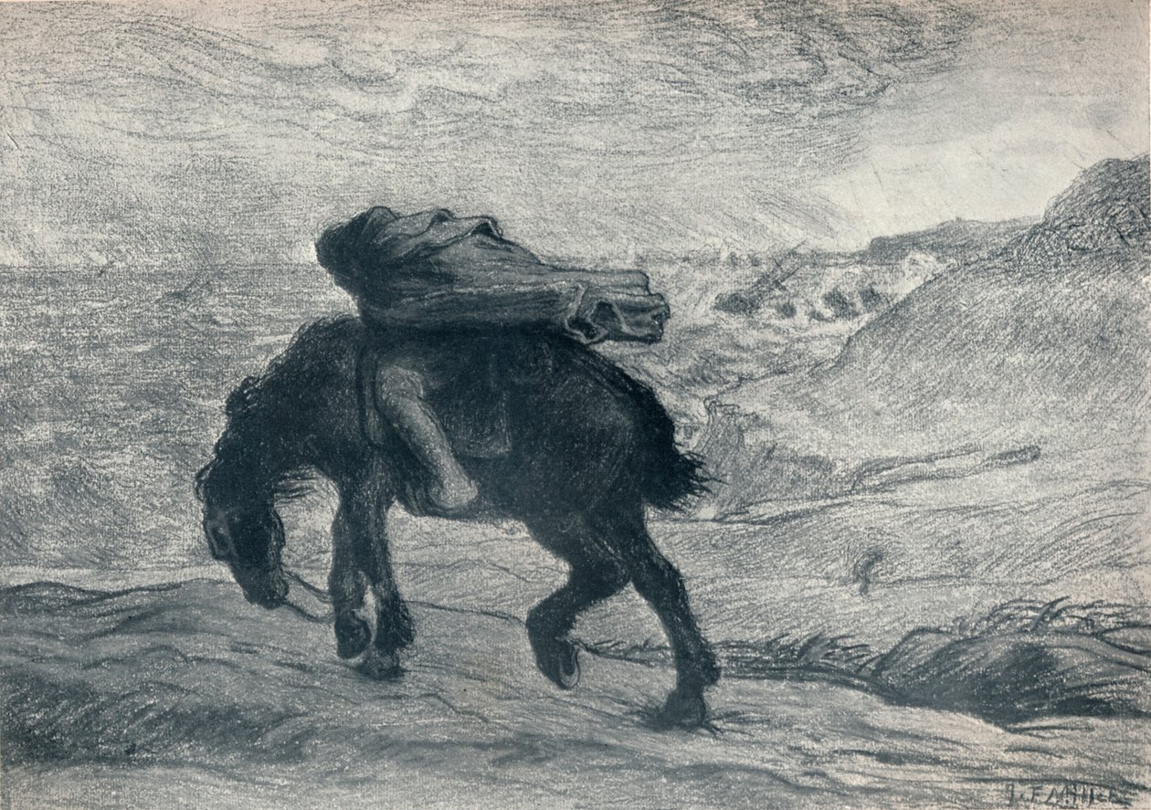 Febo y Bóreas, siglo XIX de Jean Francois Millet