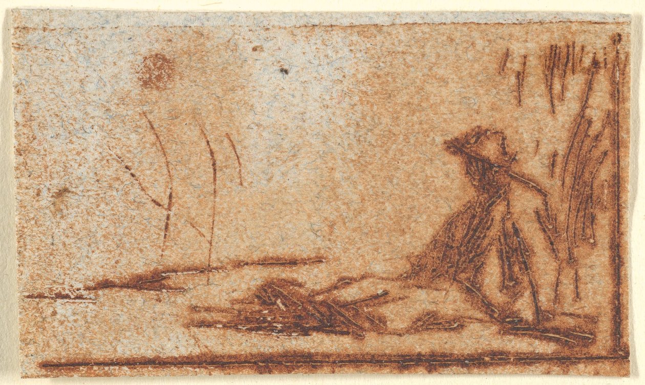 Campesino sentado, 1830-75 de Jean Francois Millet