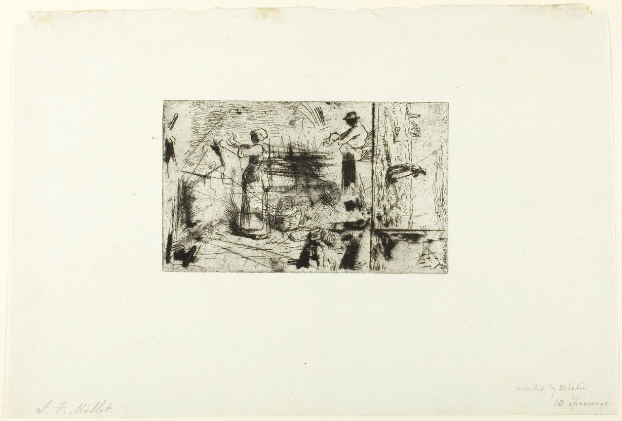 Bocetos de tres temas de Jean Francois Millet