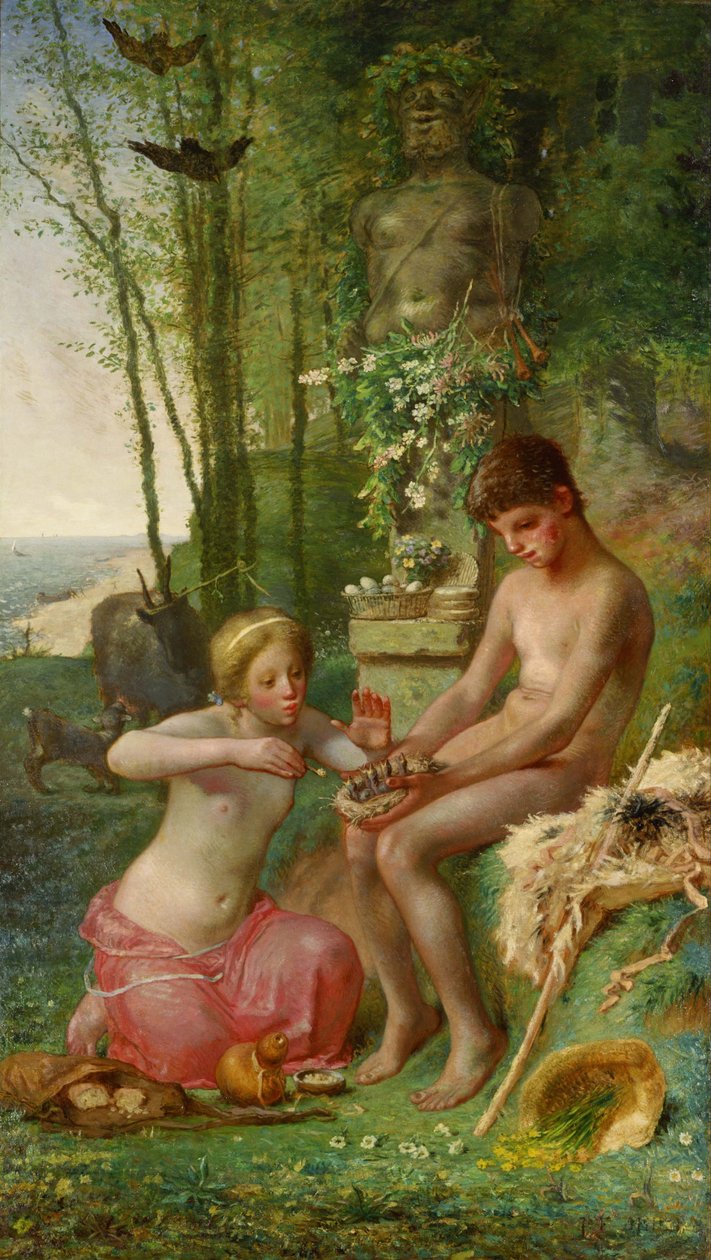 Primavera, Daphnis y Chloë, 1865 de Jean Francois Millet
