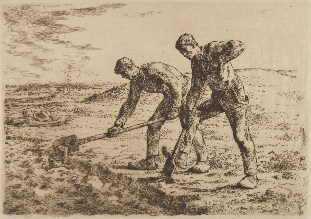 Los cavadores, 1814-75 de Jean Francois Millet