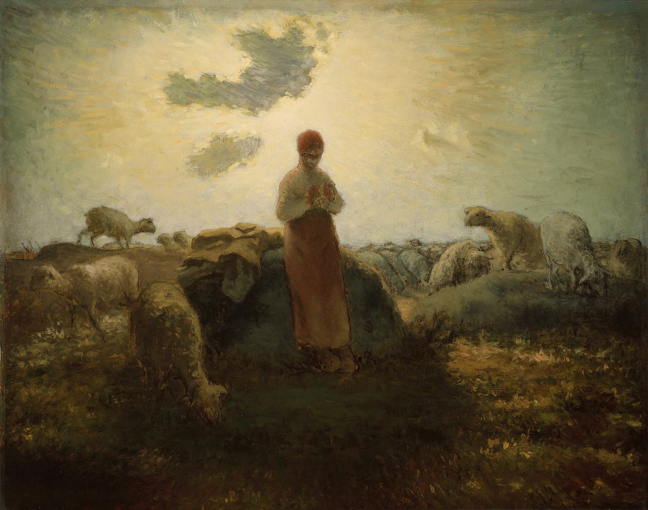 El Guardián del Rebaño, 1871-74 de Jean Francois Millet