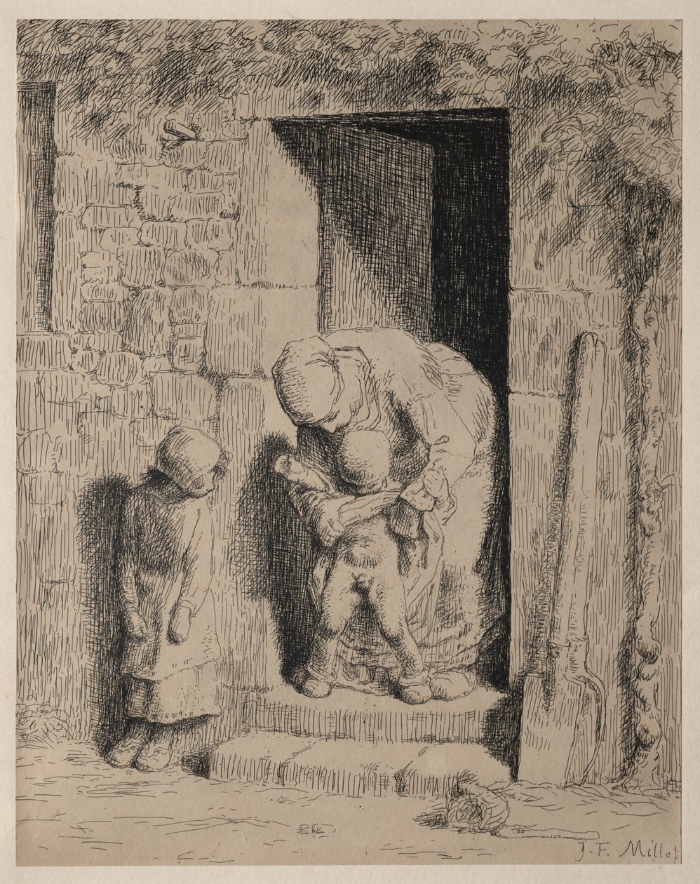 La Precaución Maternal de Jean Francois Millet