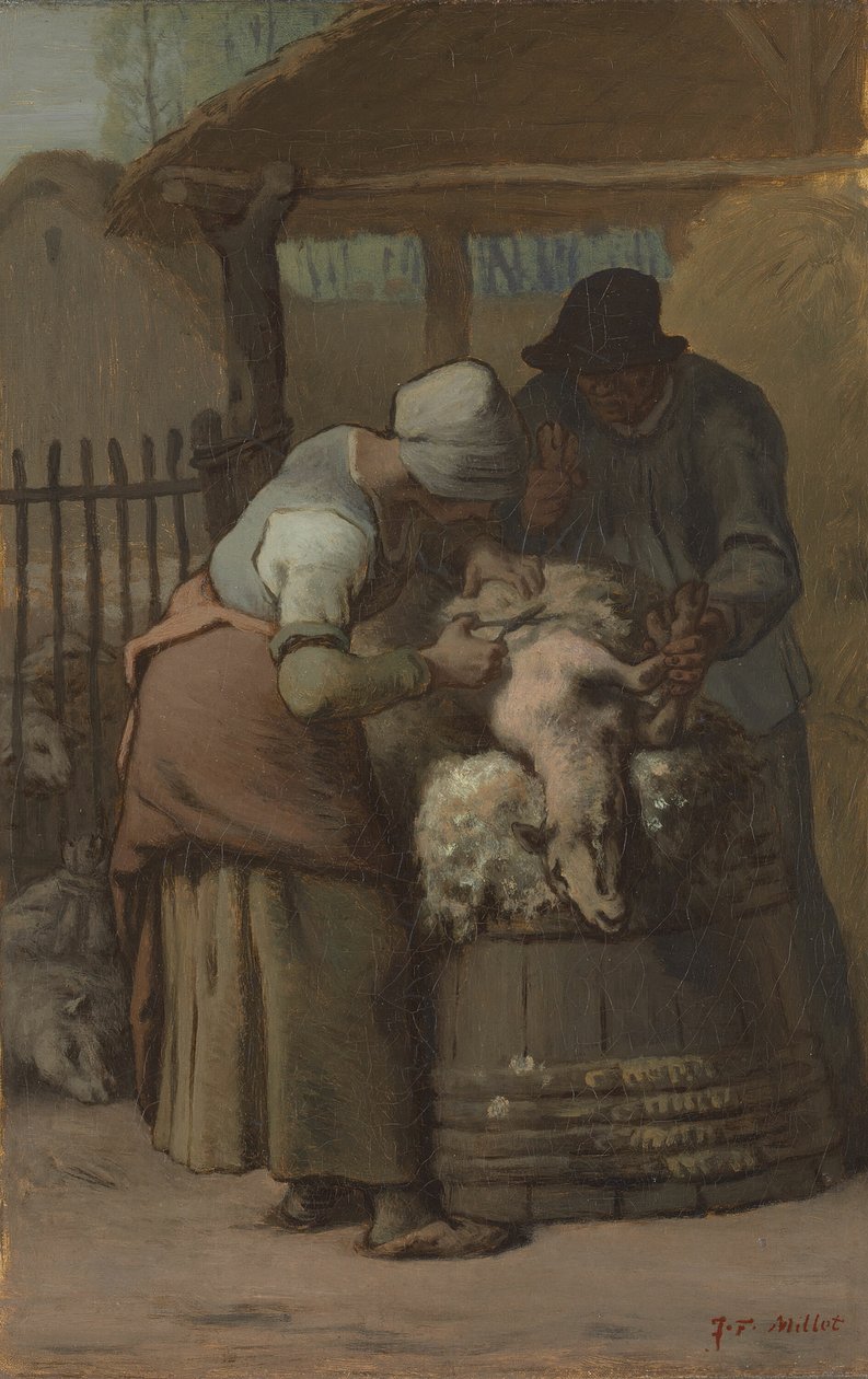 Los Esquiladores de Ovejas, 1857-61 de Jean Francois Millet