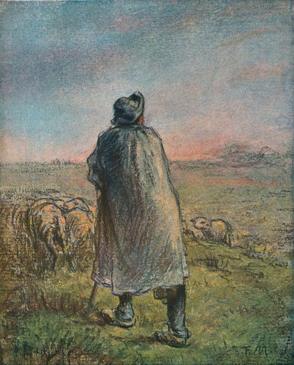 El pastor, siglo XIX de Jean Francois Millet
