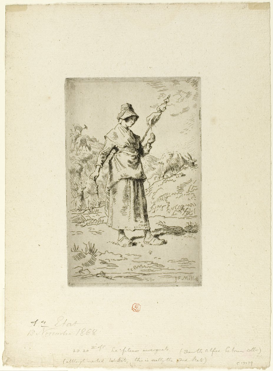 La hilandera de Jean Francois Millet